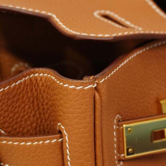 Hermes Birkin 30 handbag, Taurillon Novillo leather, gold, C stamp, women's. - Picture 7 of 13